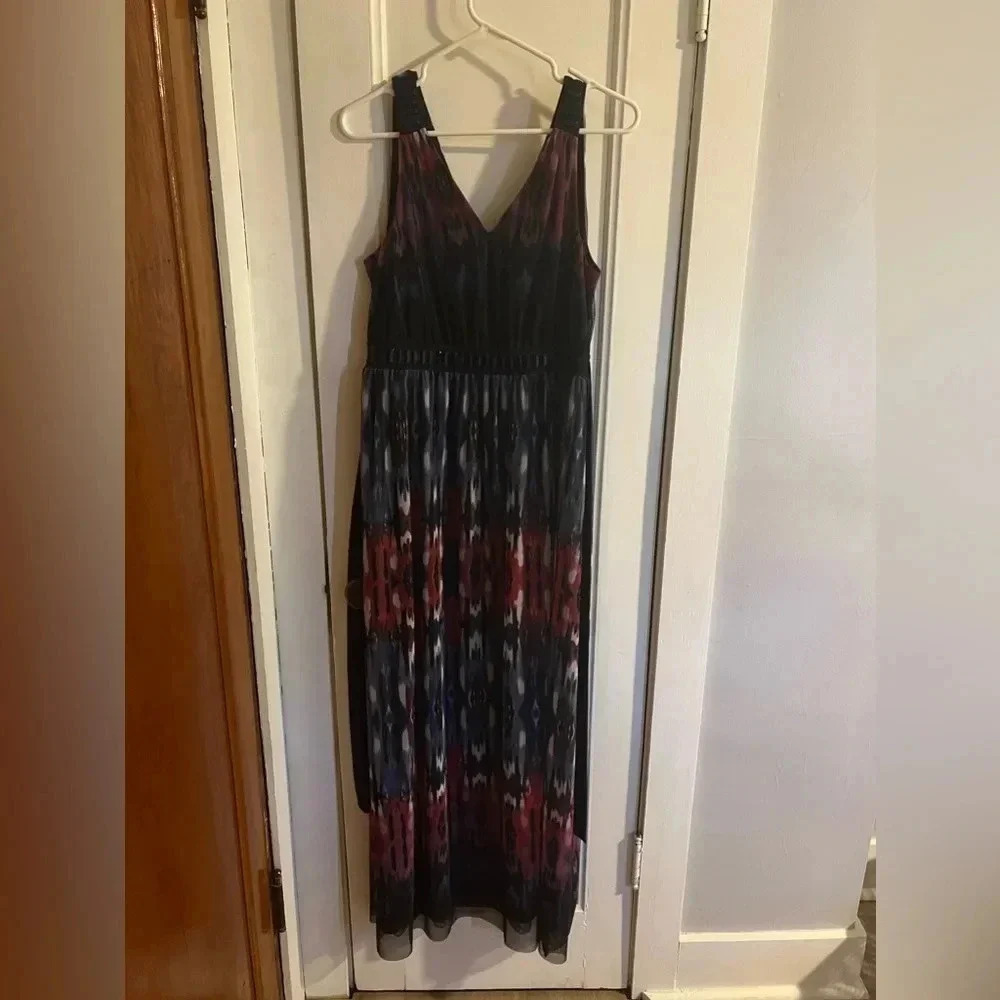 Luxe By Carmen Marc Valvo Maxi Dress Size L 080126